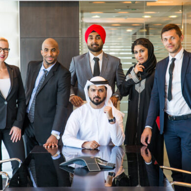 Multicultural business people meeting and talking about business - Multiracial business team meeting