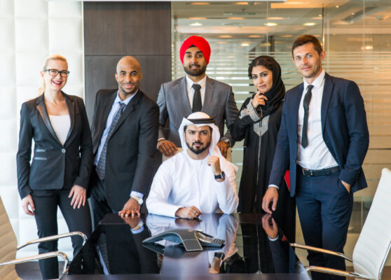 Multicultural business people meeting and talking about business - Multiracial business team meeting