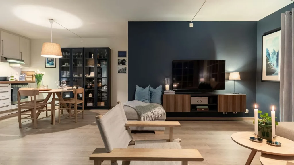 Salon d’un appartement moderne illustrant un futur chez soi à Dubaï